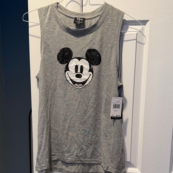 Disney Tops - Disney Gray Tank Top with Classic Mickey Face